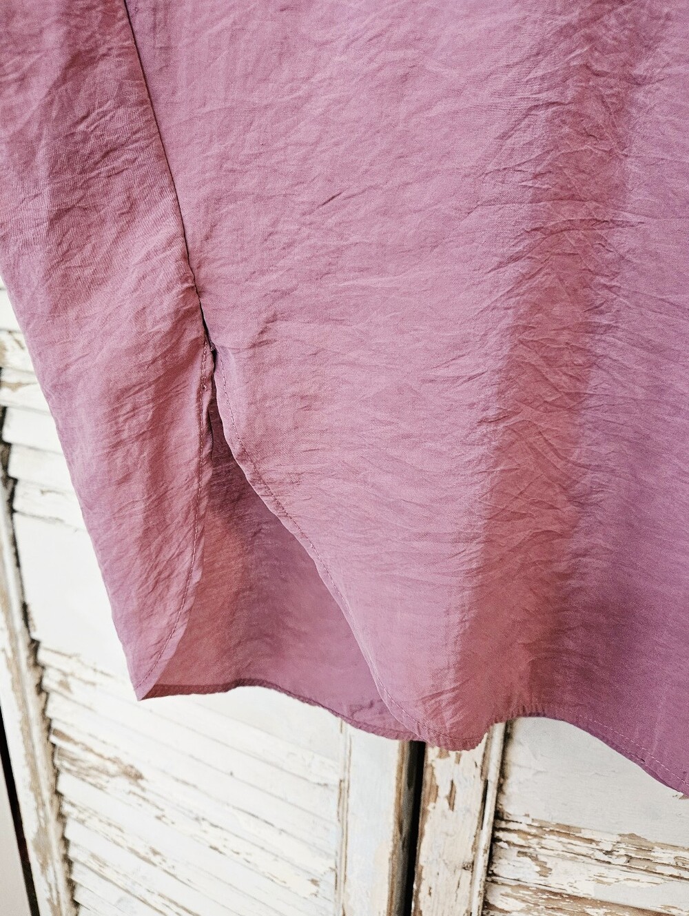 Zara Mauve/Pink Crepe Oversized Blouse Fits Medium To XL - Picture 8 of 12